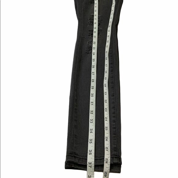 FRAME Le Skinny De Jeanne Satine Rips in Grey Shred (Distressed) - Picture 9 of 9